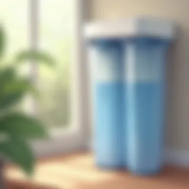 Demonstrating maintenance of a water filter