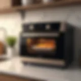 Sleek design of a modern countertop smart oven showcasing its advanced features.