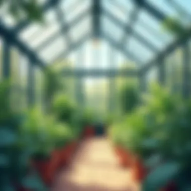 Well-maintained greenhouse with thriving plants