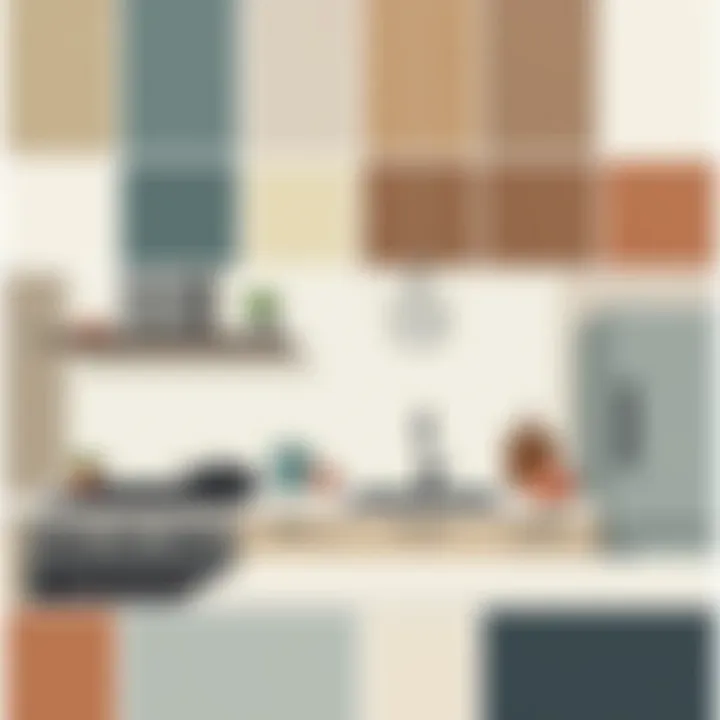 Collage of customizable kitchen materials and finishes