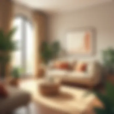 Embracing Earthy Tones in Sustainable Design A cozy living room featuring earthy tones and sustainable decor elements