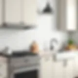 Elegant white subway tile backsplash in a modern kitchen