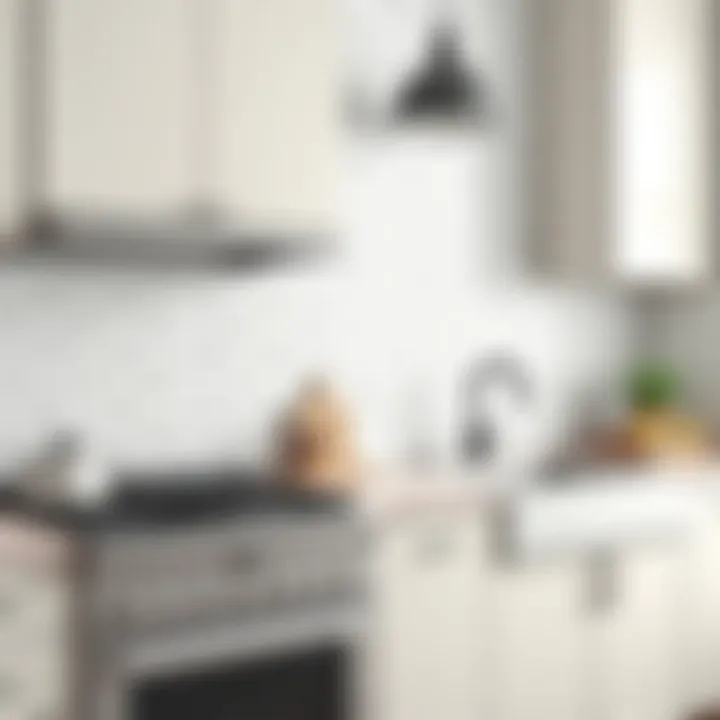 Elegant white subway tile backsplash in a modern kitchen