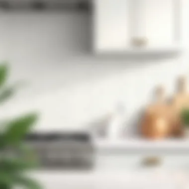 Textured White Beadboard Backsplash Textured white beadboard backsplash adding character to a kitchen
