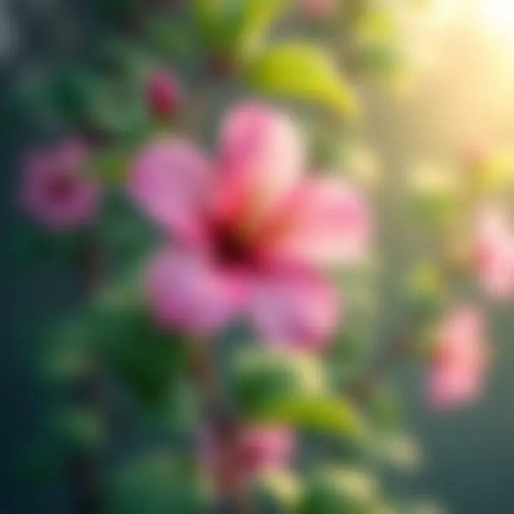 Close-up of a blooming vine with intricate petals