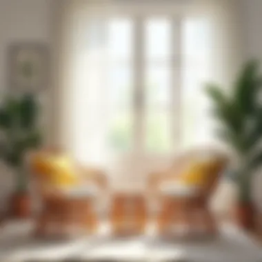 Modern Elegance of Wicker Look Chairs Elegant wicker look chair in a modern living room setting