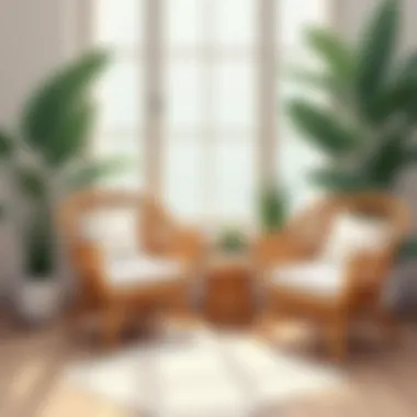 Diversity in Wicker Look Chair Designs Various styles of wicker look chairs arranged in a design studio