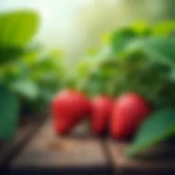 Healthy strawberry plants showcasing vibrant foliage