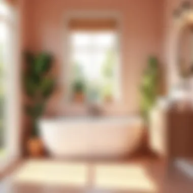 Cozy bathroom with thoughtful color palette and space optimization