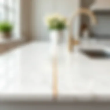 Before and After Quartz Surface Cleaning Before and after comparison of a quartz surface showing the effects of proper cleaning.