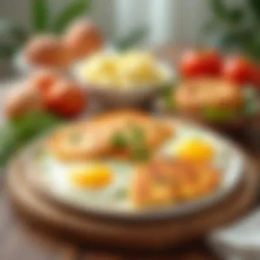 Diverse Egg Dishes from the Microwave An artistic arrangement of various egg dishes made in a microwave