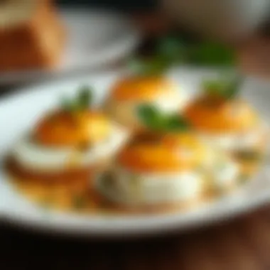 Garnished Egg Variations A vibrant plate of beautifully garnished egg variations