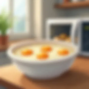 Microwave Safe Egg Preparation A microwave-safe container showcasing egg preparation techniques
