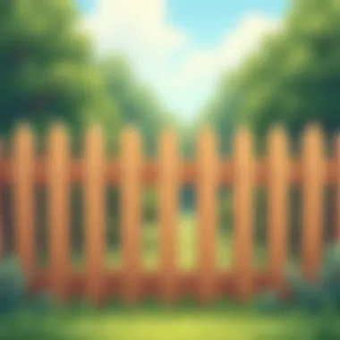 Close-up view of a well-maintained short picket fence made of wood