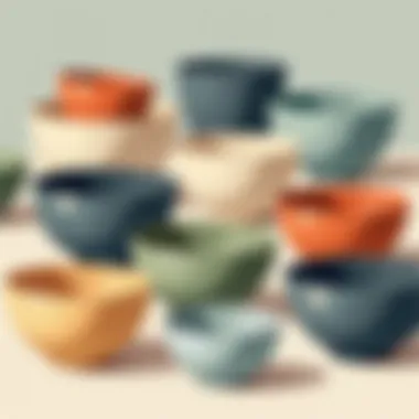 Variety of Bowl Materials and Styles An assortment of bowls made from different materials, highlighting their aesthetic appeal and practicality