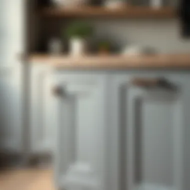 Maintained Grey Cabinet Surfaces Well-maintained grey cabinet surfaces highlighting longevity and care