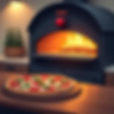 An electric pizza oven showcasing its advanced technology