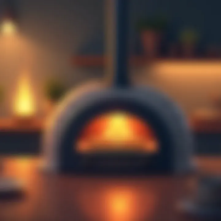 A modern gas pizza oven with sleek design and features